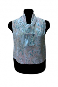 индивидуальный пошив Шелковая блуза со съемным бантом