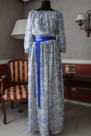 индивидуальный пошив Летнее платье в пол с нежным цветочным принтом