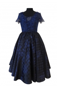 индивидуальный пошив Вечернее платье с пышной юбкой и кружевным верхом