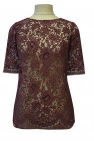 индивидуальный пошив Кружевная блузка с коротким рукавом
