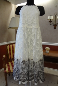 индивидуальный пошив Платье макси с кружевом: белое и черное