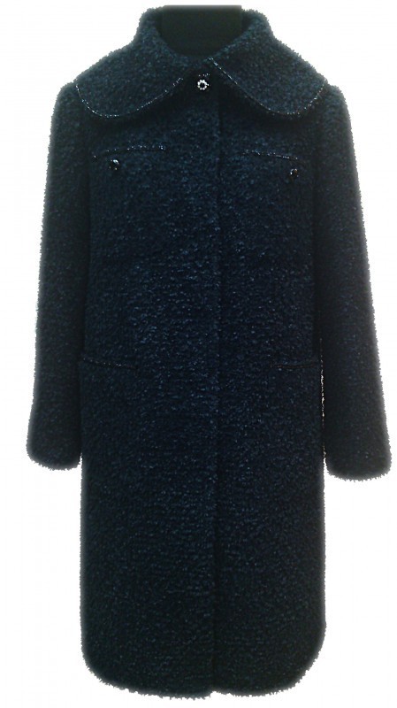Теплое пальто с широким воротником
